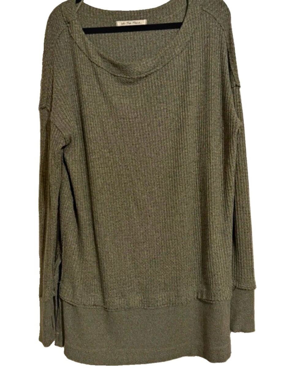 Free People $68 We The Free North Shore Long Sleeve Thermal Top Oversized S